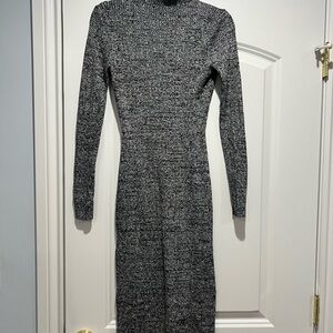 Long Gray Knit Dress